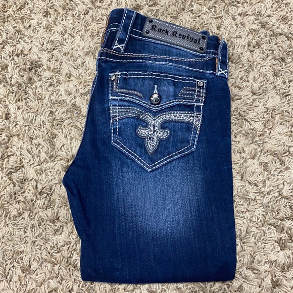 SOLD EUC Rock Revival Axteen Skinny Jean size 29 - Picture 1 of 8